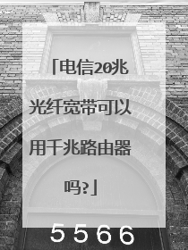 电信20兆光纤宽带可以用千兆路由器吗?