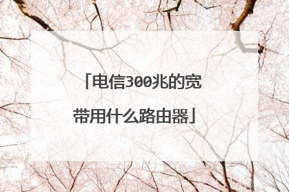 电信300兆的宽带用什么路由器
