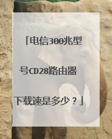 电信300兆型号CD28路由器下载速是多少？