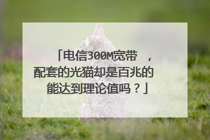 电信300M宽带 ,配套的光猫却是百兆的 能达到理论值吗?