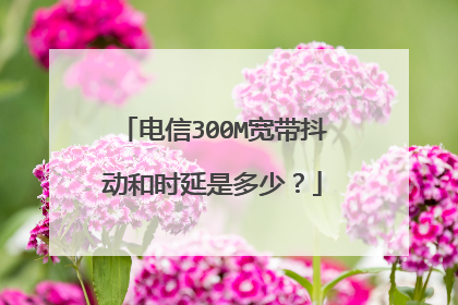 电信300M宽带抖动和时延是多少?