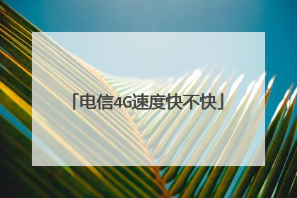 电信4G速度快不快