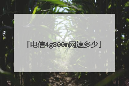 电信4g800m网速多少