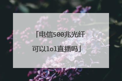 电信500兆光纤可以lol直播吗
