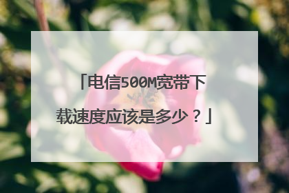 电信500M宽带下载速度应该是多少？
