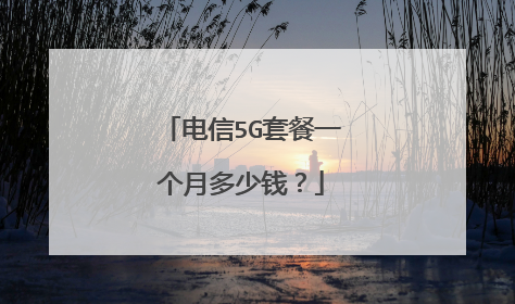 电信5G套餐一个月多少钱?