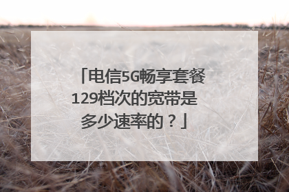 电信5G畅享套餐129档次的宽带是多少速率的？