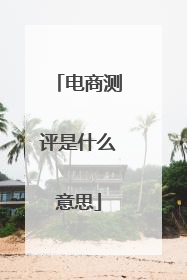 电商测评是什么意思