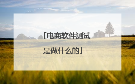 电商软件测试是做什么的