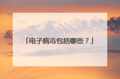 电子病毒包括哪些?