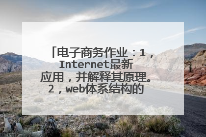 电子商务作业:1,Internet最新应用,并解释其原理。2,web体系结构的组成及工作原理,并说明三层体系结构