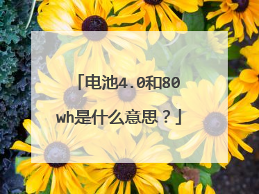 电池4.0和80wh是什么意思？