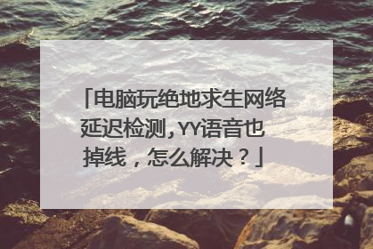 电脑玩绝地求生网络延迟检测,YY语音也掉线，怎么解决？
