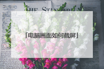 电脑画面如何截屏