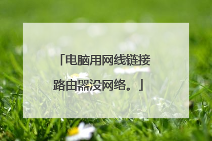 电脑用网线链接路由器没网络。