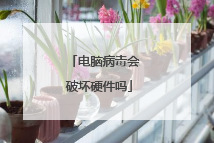 电脑病毒会破坏硬件吗