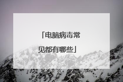 电脑病毒常见都有哪些