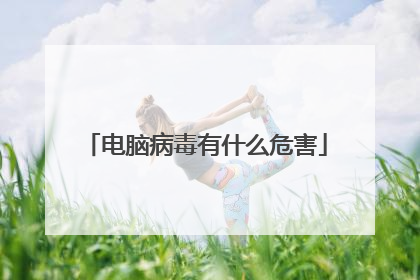电脑病毒有什么危害
