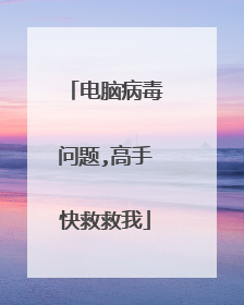 电脑病毒问题,高手快救救我