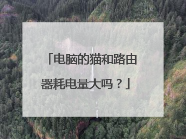 电脑的猫和路由器耗电量大吗？