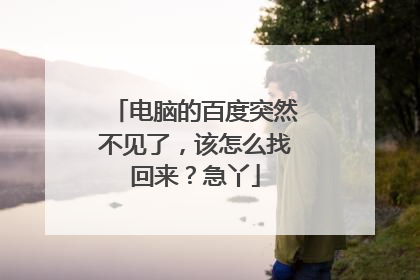 电脑的百度突然不见了,该怎么找回来?急丫