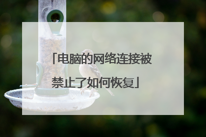 电脑的网络连接被禁止了如何恢复