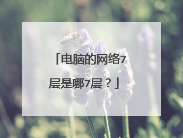 电脑的网络7层是哪7层？
