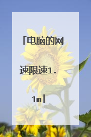 电脑的网速限速1.1m