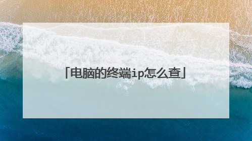 电脑的终端ip怎么查