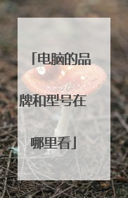 电脑的品牌和型号在哪里看