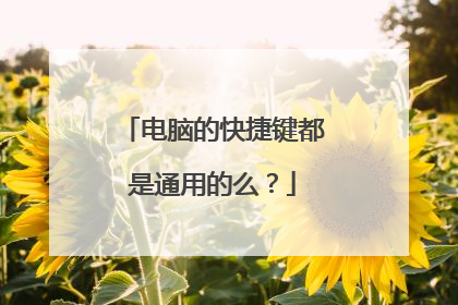 电脑的快捷键都是通用的么？