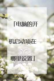 电脑的开机启动项在哪里设置