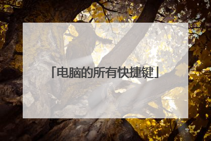 电脑的所有快捷键