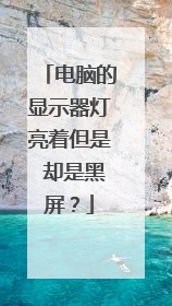 电脑的显示器灯亮着但是 却是黑屏?