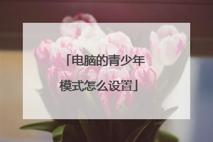 电脑的青少年模式怎么设置