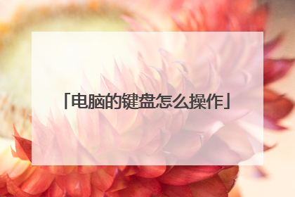 电脑的键盘怎么操作