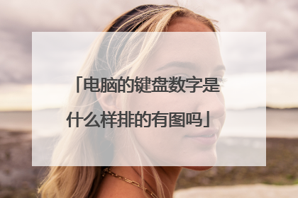 电脑的键盘数字是什么样排的有图吗