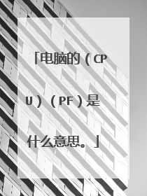 电脑的(CPU)(PF)是什么意思。