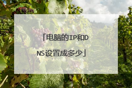 电脑的IP和DNS设置成多少