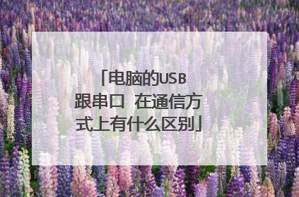 电脑的USB 跟串口 在通信方式上有什么区别