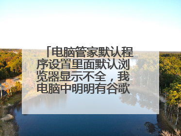 电脑管家默认程序设置里面默认浏览器显示不全，我电脑中明明有谷歌浏览器，但是选项里面没有，求解！！