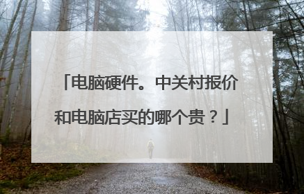电脑硬件。中关村报价和电脑店买的哪个贵?