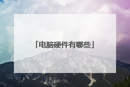 电脑硬件有哪些