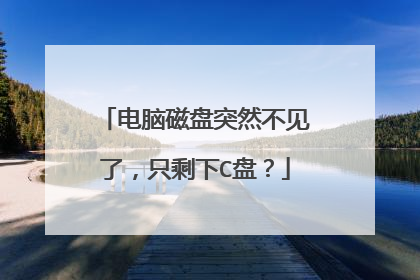 电脑磁盘突然不见了,只剩下C盘?