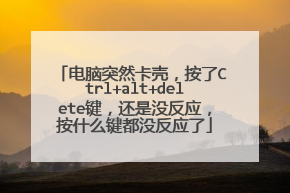 电脑突然卡壳，按了Ctrl+alt+delete键，还是没反应，按什么键都没反应了