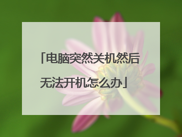 电脑突然关机然后无法开机怎么办