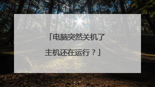 电脑突然关机了主机还在运行?