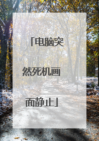 电脑突然死机画面静止