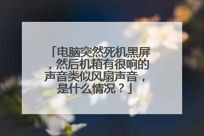 电脑突然死机黑屏,然后机箱有很响的声音类似风扇声音,是什么情况?