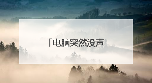 电脑突然没声音了怎么办